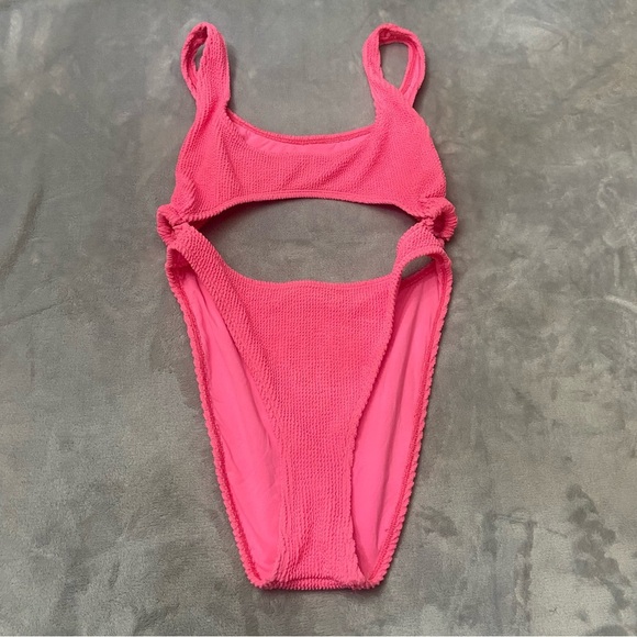 New! Good American always fits monokini hot neon pink nwot 24510 - Picture 4 of 11